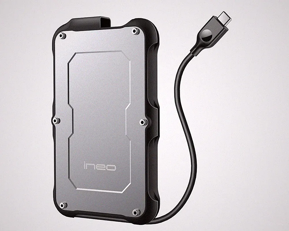 Rugged waterproof external hard drive